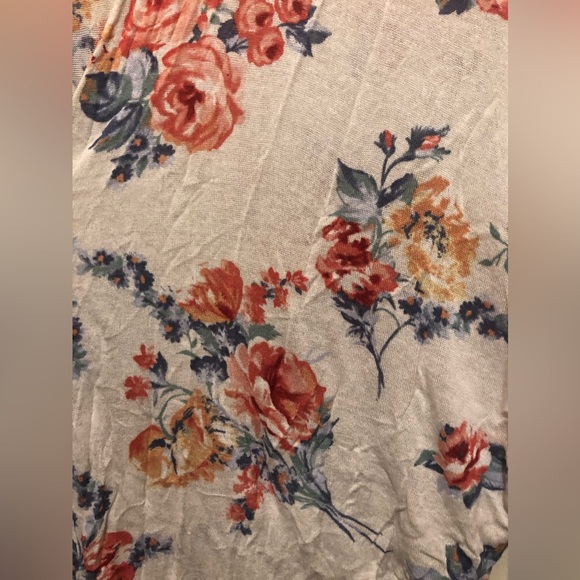 Sirens Floral Print Chiffon Kimono Small Vintage - Picture 3 of 3